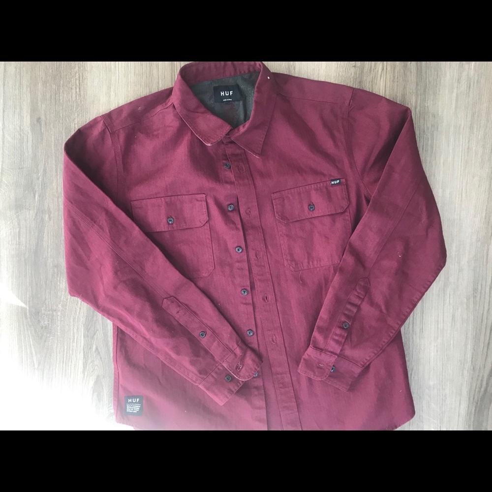 Medium Maroon HUF Button Down
